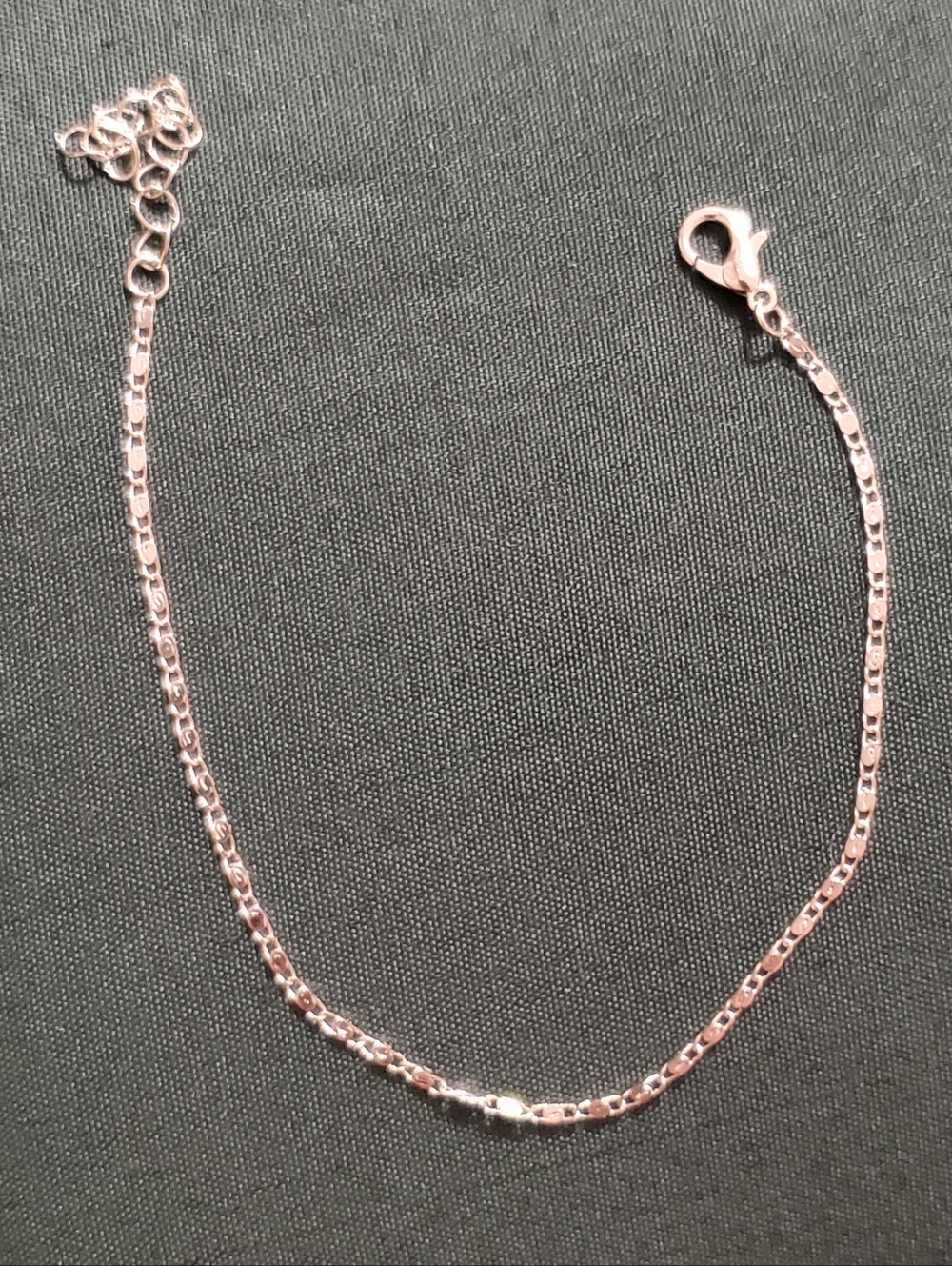 B2G1F Silver Box-Link Chain Anklet, Dainty And Delicate
